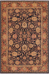 handmade Traditional Kafkaz Blue Salmon Hand Knotted RECTANGLE 100% WOOL area rug 9 x 12